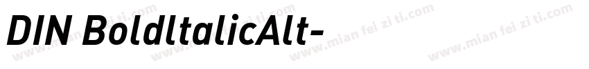 DIN BoldltalicAlt字体转换